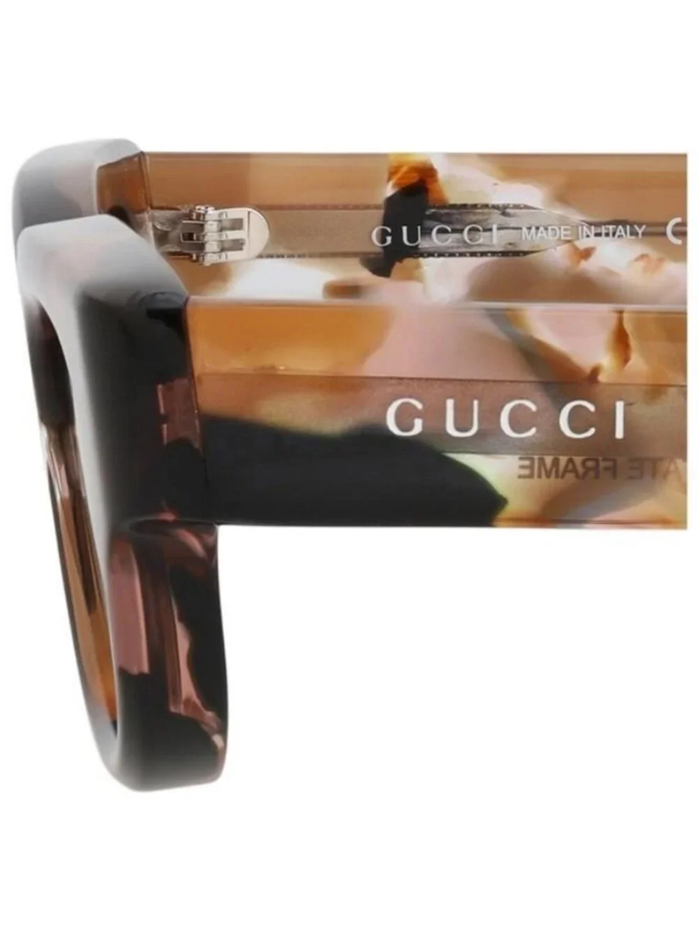 New Gucci Mens Square/Rectangle Brown Brown Brown Fashion Designer Sunglasses